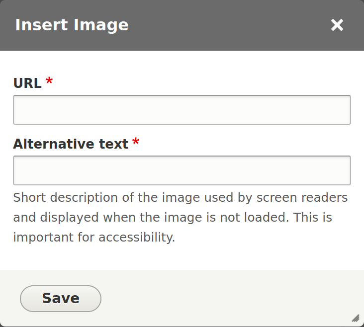 Drupal editor image button form